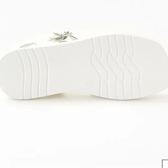 Free People Finn Fisherman Platform Italian Leather Sandals in White/Cream 38