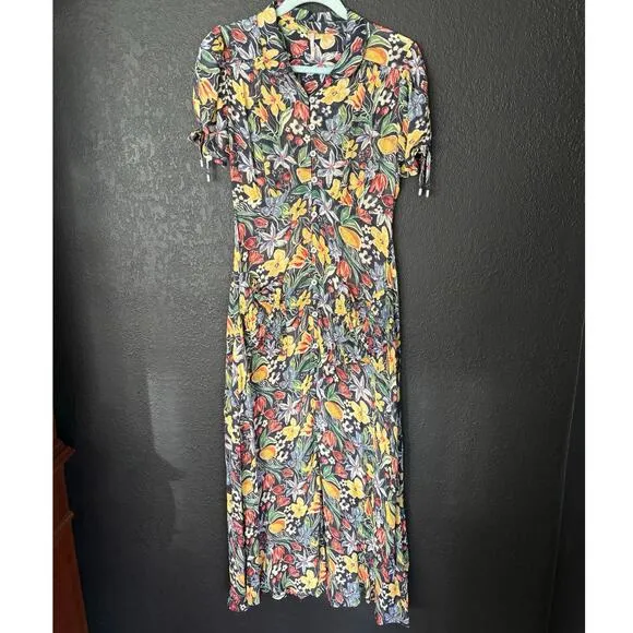 FREE PEOPLE Lemon Meringue Midi Dress size XS