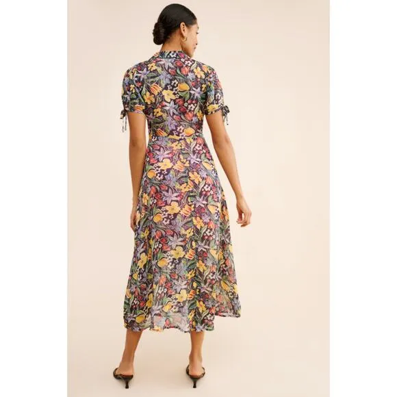 FREE PEOPLE Lemon Meringue Midi Dress size XS