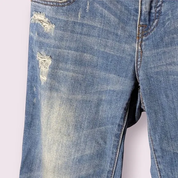 Free People Low Rise Stretch Denim Cuffed  Bermuda Shorts size 26