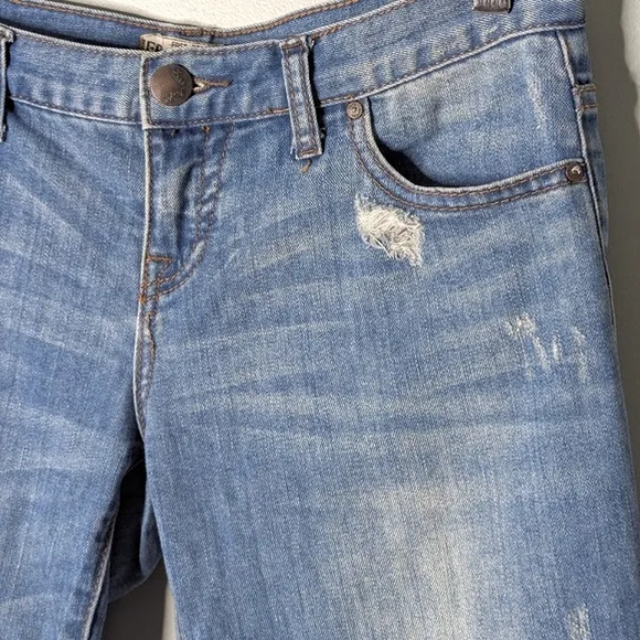 Free People Low Rise Stretch Denim Cuffed  Bermuda Shorts size 26