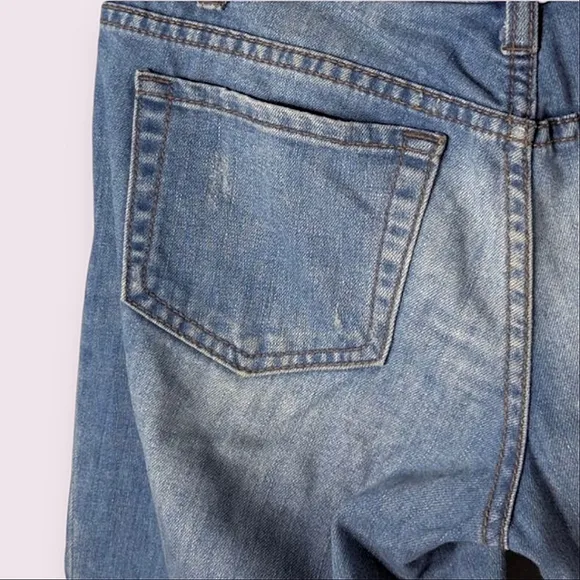 Free People Low Rise Stretch Denim Cuffed  Bermuda Shorts size 26