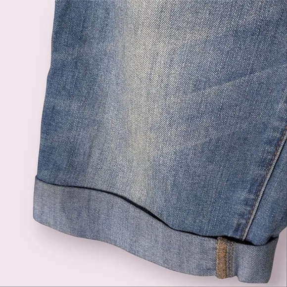 Free People Low Rise Stretch Denim Cuffed  Bermuda Shorts size 26