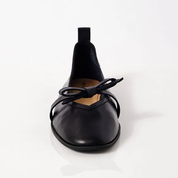FREE PEOPLE Mania Bow Flats / Black Leather