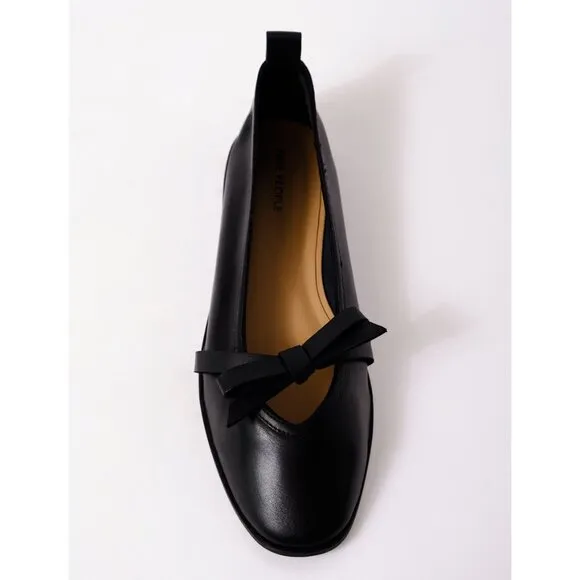 FREE PEOPLE Mania Bow Flats / Black Leather