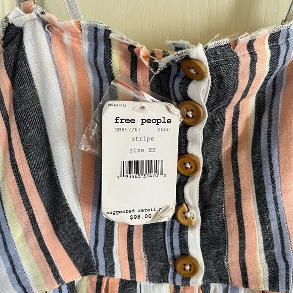 Free People Pink Multicolor Lilah Midi Dress