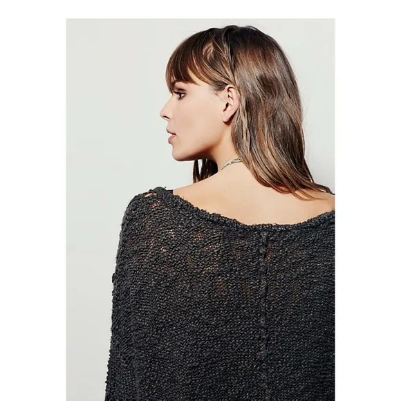 [Free People] Pretty In Pointelle Longline Sweater
