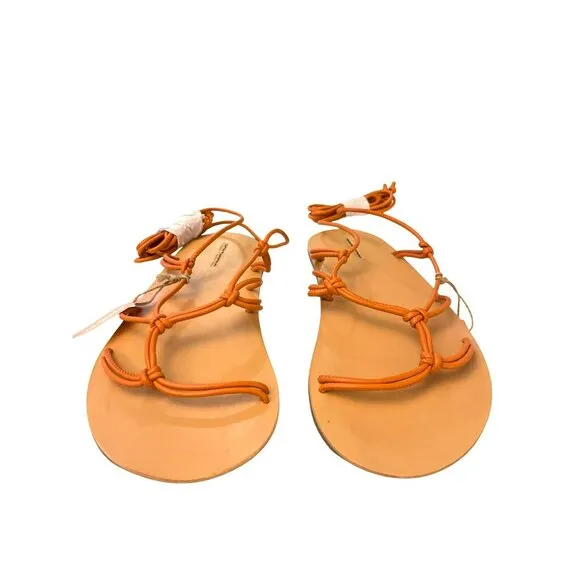 Free People So Strappy Sandal Shoes Sunset Orange NEW Size 8