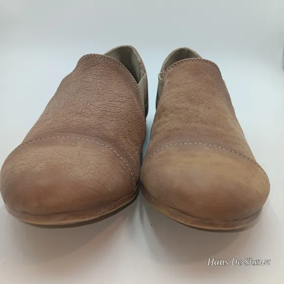 Free People Suade Leather tan Pointed Toe Flats Women's Sz 37