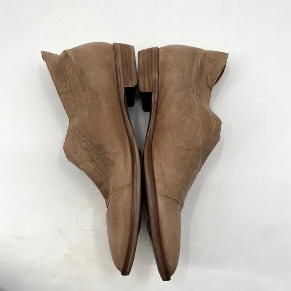 Free people Tan D'orsay Pointed Toe Flats