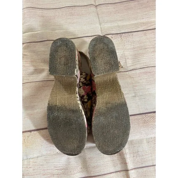 Free People Women's Ditsy Floral Slingback Bohemian Wedges - 40 (US 9)