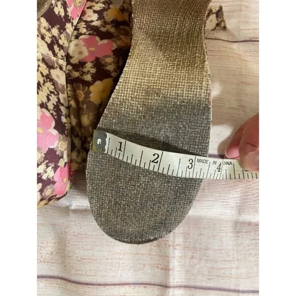 Free People Women's Ditsy Floral Slingback Bohemian Wedges - 40 (US 9)
