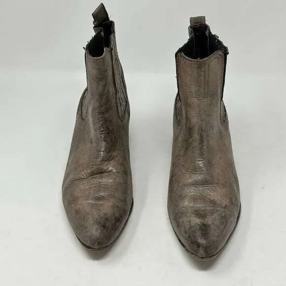 Freebird by Steven Dane Brown Leather Heeled Booties Boots