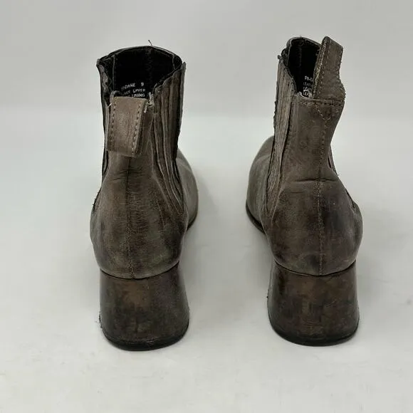 Freebird by Steven Dane Brown Leather Heeled Booties Boots