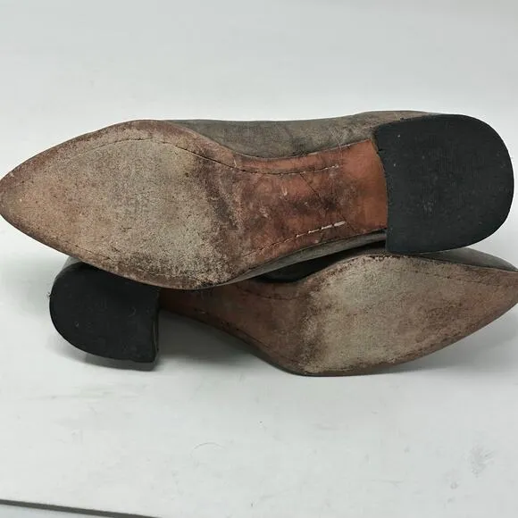 Freebird by Steven Dane Brown Leather Heeled Booties Boots