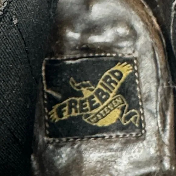 Freebird by Steven Dane Brown Leather Heeled Booties Boots