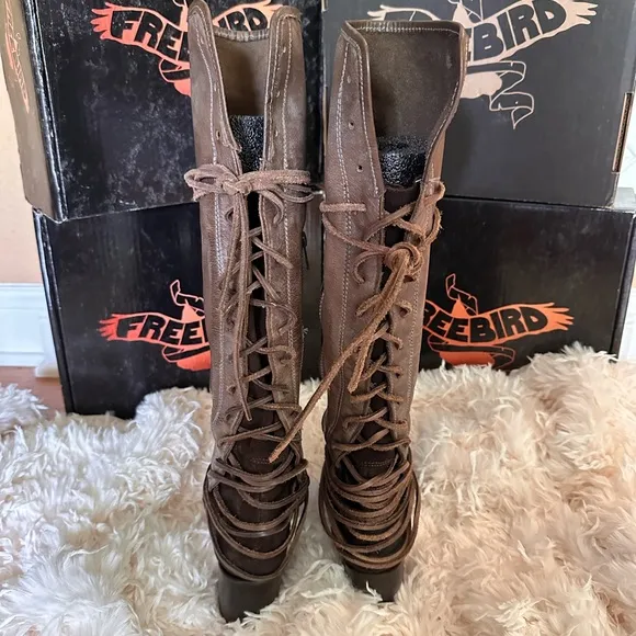 Freebird Coal Women's leather boots.