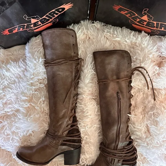 Freebird Coal Women's leather boots.