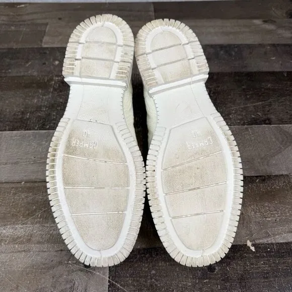Free People Camper Womens Size 40 US 9.5 Tightknit Zip Front Boots White