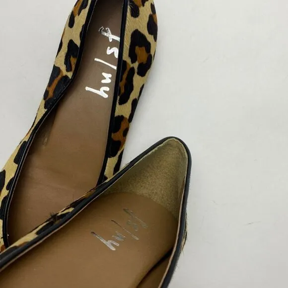 FRENCH SOLE/NY Peppy Animal Print Calf Hair Flats Size 8.5