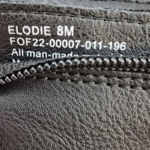 Frye and Co. Elodie Black Faux Leather Side Zip Combat / Moto Boot - Size 8