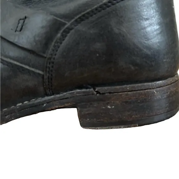 Frye blk Engineer blk 100% leather moto boots SZ 6