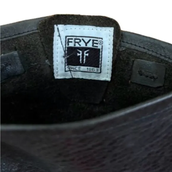 Frye blk Engineer blk 100% leather moto boots SZ 6