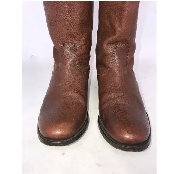 Frye Boots Melissa 76430 Button Back Zip Cognac 6B