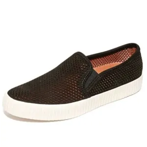 FRYE Camille Black Suede Perforated Slip On Shoes Size 9M