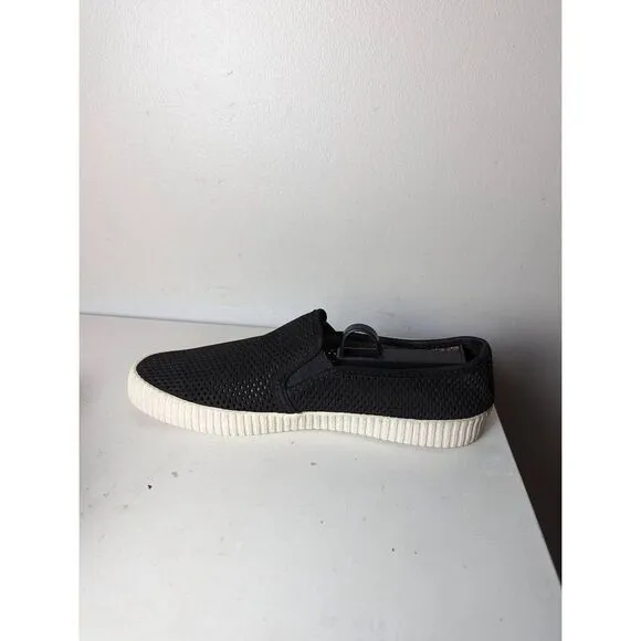 FRYE Camille Black Suede Perforated Slip On Shoes Size 9M