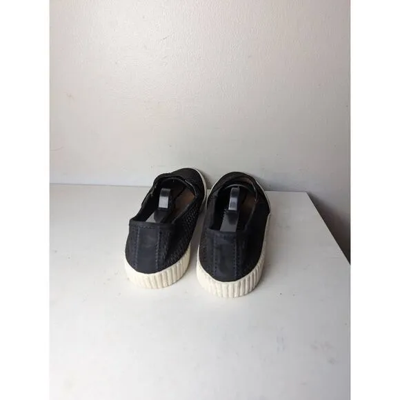FRYE Camille Black Suede Perforated Slip On Shoes Size 9M