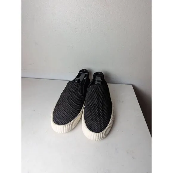 FRYE Camille Black Suede Perforated Slip On Shoes Size 9M