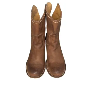 Frye Carmer Brown Leather Heeled Boots