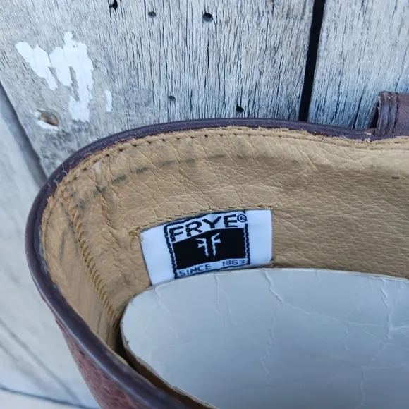 Frye Celia x Stitch Tall Riding Boots Womens Size 6B Tan Brown Leather Pull on