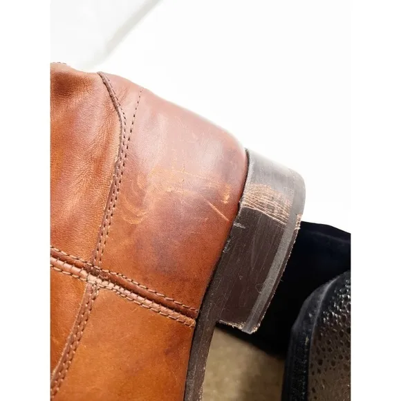 Frye Cognac Tan Leather Riding Style Knee High Boots Size 6.5