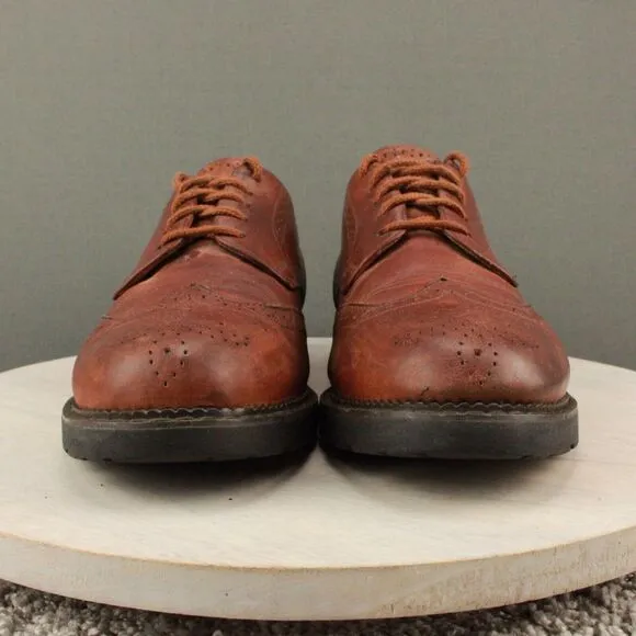 Frye Derby Shoes Mens 11 Brown Leather Wingtip Dress Casual Comfort