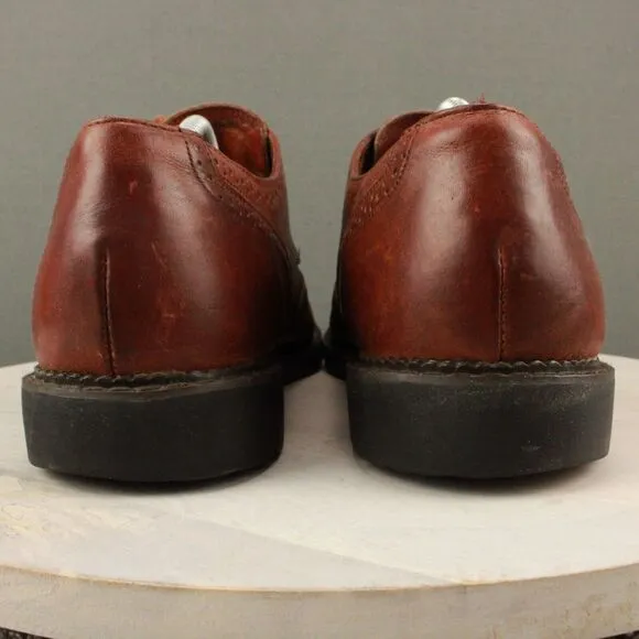 Frye Derby Shoes Mens 11 Brown Leather Wingtip Dress Casual Comfort