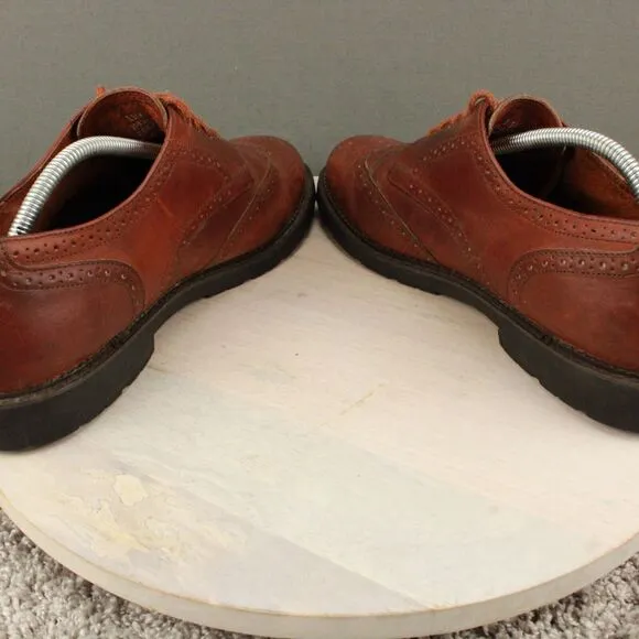 Frye Derby Shoes Mens 11 Brown Leather Wingtip Dress Casual Comfort