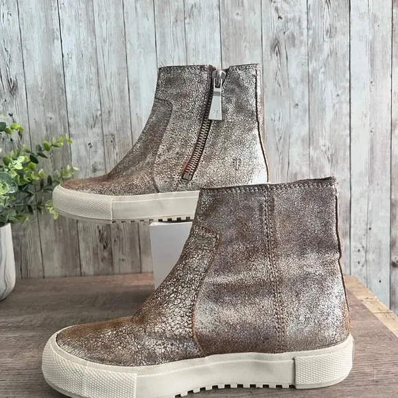 Frye Gia Metallic Boots