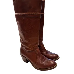 FRYE JANE WOMEN’S LEATHER TALL BOOTS BROWN 8.5 $348 Excellent!