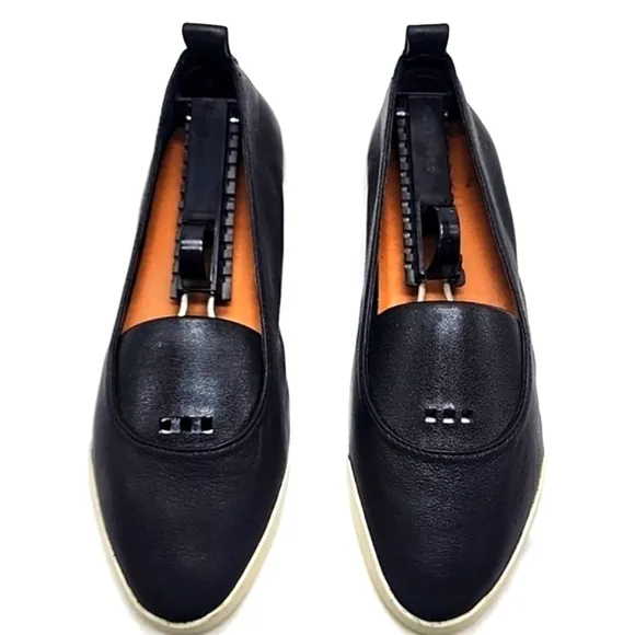 FRYE MELANIE BLACK LEATHER POINTED TOE BALLET SLIP-ON FLATS WOMENS 7 VGUC