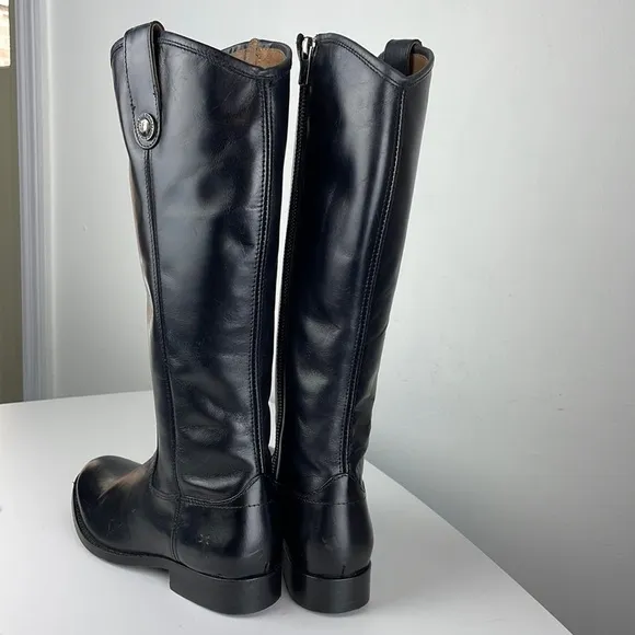 FRYE MELISSA BUTTON INSIDE ZIP Genuine Leather Side Zip Boots NWOT Sz 6