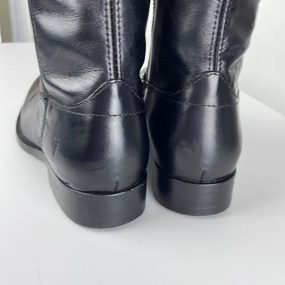 FRYE MELISSA BUTTON INSIDE ZIP Genuine Leather Side Zip Boots NWOT Sz 6