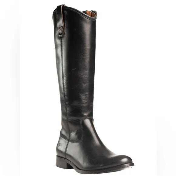 FRYE MELISSA BUTTON INSIDE ZIP Genuine Leather Side Zip Boots NWOT Sz 6