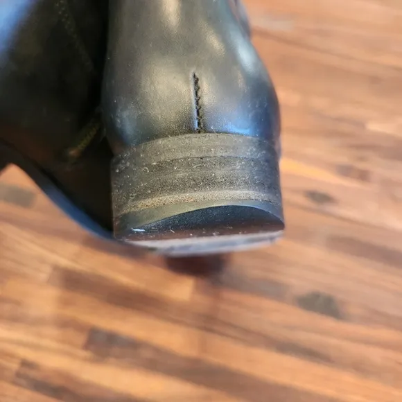 Frye Melissa Button Womens Black Leather Boots Extended Calf