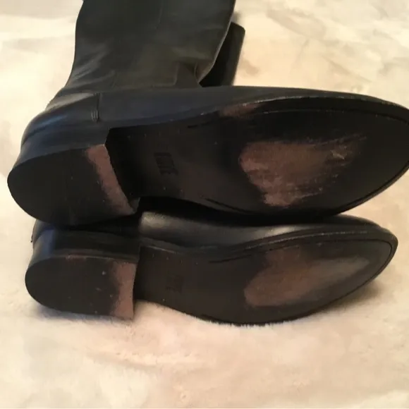 Frye Melissa Stud Black Leather Riding Boots - 6.5