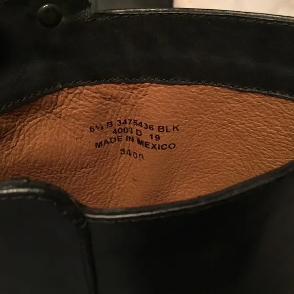Frye Melissa Stud Black Leather Riding Boots - 6.5