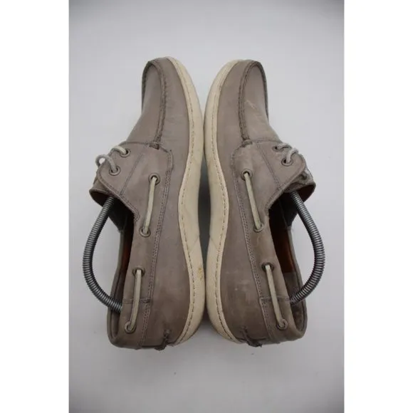 Frye Men's Size 10 D Briggs Boat Shoe Slate Gray Leather Casual Shoes Lace Up