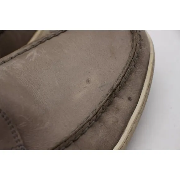 Frye Men's Size 10 D Briggs Boat Shoe Slate Gray Leather Casual Shoes Lace Up