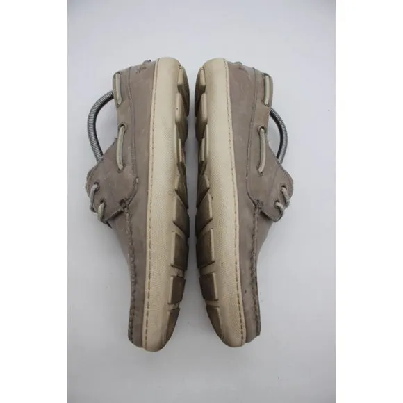 Frye Men's Size 10 D Briggs Boat Shoe Slate Gray Leather Casual Shoes Lace Up